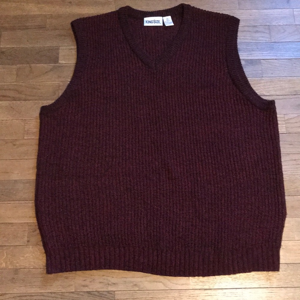 Maroon V Neck Sweater Vest